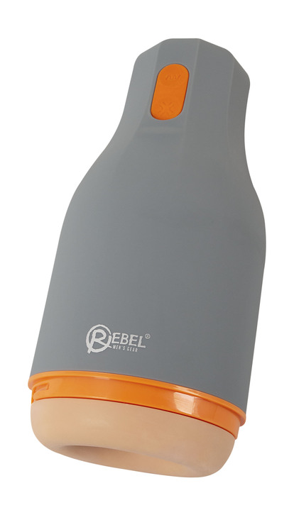 Erotik - Masturbator mit rhythmischer Massagefunktion, in Farbe GRAU-ORANGE-NATUR Ansicht 1