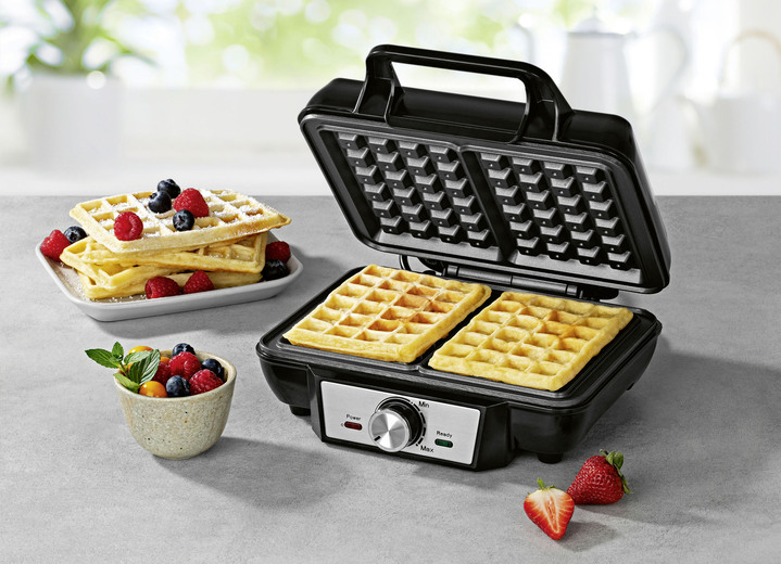 Backen - Waffeleisen für Belgische Waffeln, in Farbe SCHWARZ-SILBER