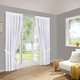 Landhaus & Küche - Fensterdekoration mit aufwendiger Plauener Stickerei – Farbe WEISS – Ansicht 2 Landhaus & Küche - Fensterdekoration mit aufwendiger Plauener Stickerei, in Größe 320 (Seitenschal-Garnitur, H100xB70 cm) bis 783 (Kurzstore, H44xB300 cm), in Farbe CREME – Farbe WEISS – Ansicht 2