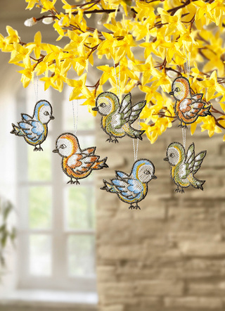 - 6-teiliges Set aus echter Plauener Spitze, in Farbe BUNT – Farbe BUNT – Ansicht 