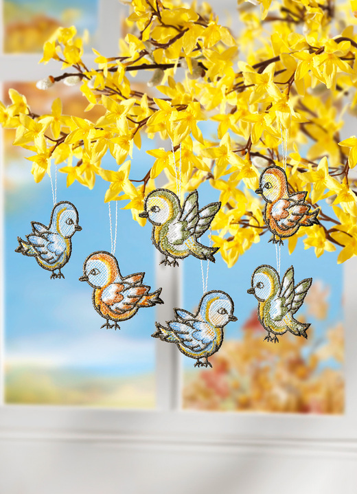 - 6-teiliges Set aus echter Plauener Spitze, in Farbe BUNT Ansicht 2