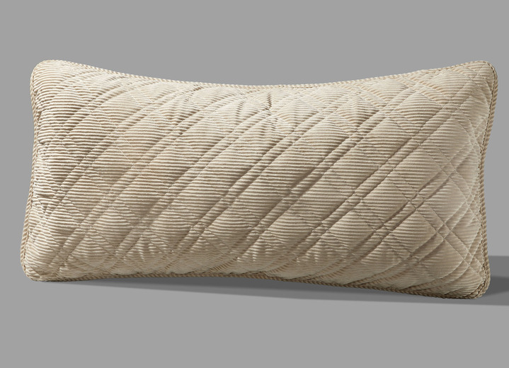 Tagesdecken - Tagesdecken in Cordoptik-Optik, in Größe 873 (für Einzelbett, 140/210) bis 924 (Kissenbezug, 40/80), in Farbe NATUR Ansicht 7