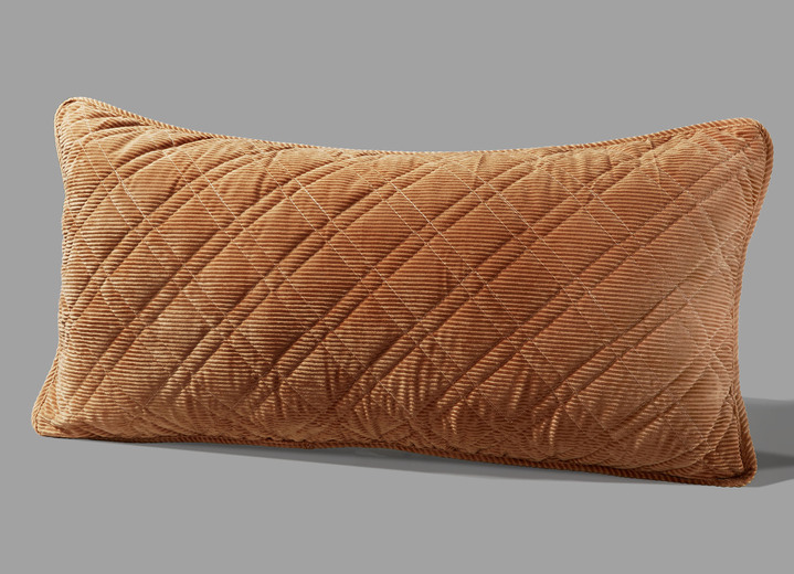 Tagesdecken - Tagesdecken in Cordoptik-Optik, in Größe 873 (für Einzelbett, 140/210) bis 924 (Kissenbezug, 40/80), in Farbe NATUR Ansicht 3