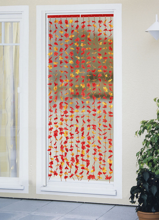 Modern - Dekorativer Blättervorhang für Balkon oder Terrasse, in Farbe ORANGE Ansicht 1