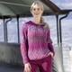 Pullover - Pullover mit Alpaka und tollem Farbverlauf, in Größe L(44/46) bis XS(32/34), in Farbe PINK-LILA-MULTICOLOR – Farbe PINK-LILA-MULTICOLOR – Ansicht 2
