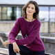 Pullover - Pullover in Perlfang – Farbe BEERE – Ansicht 2 Pullover - Pullover in Perlfang, in Größe L(44/46) bis XS(32/34), in Farbe BEERE – Farbe BEERE – Ansicht 2