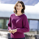 Pullover - Pullover in Perlfang – Farbe BEERE – Ansicht 3 Pullover - Pullover in Perlfang, in Größe L(44/46) bis XS(32/34), in Farbe BEERE – Farbe BEERE – Ansicht 3