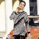 Pullover - Pullover in Jacquard-Dessin – Farbe SCHWARZ-WEISS – Ansicht 2 Pullover - Pullover in Jacquard-Dessin, in Größe 036 bis 052, in Farbe SCHWARZ-WEISS – Farbe SCHWARZ-WEISS – Ansicht 2
