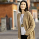 Jacken, Westen & Sets - Strickjacke in Grobstrick – Farbe CAMEL – Ansicht 3 Jacken, Westen & Sets - Strickjacke in Grobstrick, in Größe L(44/46) bis XL(48/50), in Farbe CAMEL – Farbe CAMEL – Ansicht 3