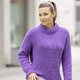 Pullover - Pullover aus Bouclé mit Alpaka  – Farbe LILA – Ansicht 2 Pullover - Pullover aus Bouclé mit Alpaka , in Größe L(44/46) bis XL(48/50), in Farbe LILA – Farbe LILA – Ansicht 2