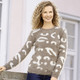Pullover - Pullover aus superweichem Garn – Farbe TAUPE-ECRU – Ansicht 1 Pullover - Pullover aus superweichem Garn, in Größe L(44/46) bis XS(32/34), in Farbe TAUPE-ECRU – Farbe TAUPE-ECRU – Ansicht 1