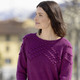 Pullover - Pullover mit Cloqué-Dessin – Farbe BEERE – Ansicht 1 Pullover - Pullover mit Cloqué-Dessin, in Größe 036 bis 050, in Farbe BEERE – Farbe BEERE – Ansicht 1