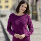Pullover - Pullover mit Cloqué-Dessin – Farbe BEERE – Ansicht 2 Pullover - Pullover mit Cloqué-Dessin, in Größe 036 bis 050, in Farbe BEERE – Farbe BEERE – Ansicht 2