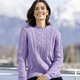 Pullover - Pullover in Strukturmix – Farbe FLIEDER Pullover - Pullover in Strukturmix, in Größe 036 bis 052, in Farbe PETROL