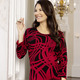 Pullover - Pullover mit dezenter Plättchenzier – Farbe ROT-SCHWARZ – Ansicht 2 Pullover - Pullover mit dezenter Plättchenzier, in Größe L(44/46) bis XXL(52/54), in Farbe ROT-SCHWARZ – Farbe ROT-SCHWARZ – Ansicht 2