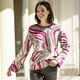 Pullover - Pullover in Jacquard-Dessin – Farbe FUCHSIA-GRAU-HELLGRAU – Ansicht 1 Pullover - Pullover in Jacquard-Dessin, in Größe 036 bis 052, in Farbe FUCHSIA-GRAU-HELLGRAU – Farbe FUCHSIA-GRAU-HELLGRAU – Ansicht 1