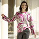 Pullover - Pullover in Jacquard-Dessin – Farbe FUCHSIA-GRAU-HELLGRAU – Ansicht 2 Pullover - Pullover in Jacquard-Dessin, in Größe 036 bis 052, in Farbe FUCHSIA-GRAU-HELLGRAU – Farbe FUCHSIA-GRAU-HELLGRAU – Ansicht 2