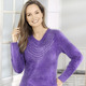 Pullover - Pullover aus superweichem Effektgarn, in Größe 036 bis 052, in Farbe VIOLETT – Farbe VIOLETT – Ansicht 2