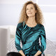 Pullover - Pullover mit Paillettenzier – Farbe TÜRKIS-SCHWARZ – Ansicht 4 Pullover - Pullover mit Paillettenzier, in Größe L(44/46) bis XXL(52/54), in Farbe TÜRKIS-SCHWARZ – Farbe TÜRKIS-SCHWARZ – Ansicht 4