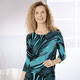 Pullover - Pullover mit Paillettenzier – Farbe TÜRKIS-SCHWARZ – Ansicht 1 Pullover - Pullover mit Paillettenzier, in Größe L(44/46) bis XXL(52/54), in Farbe TÜRKIS-SCHWARZ – Farbe TÜRKIS-SCHWARZ – Ansicht 1