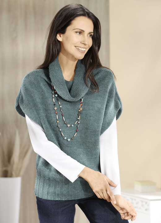 Pullover - Pullunder mit Alpaka , in Größe 036 bis 050, in Farbe MARINE Ansicht 3