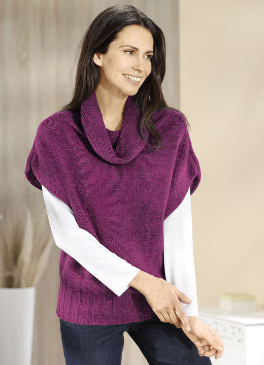 Pullover - Pullunder mit Alpaka , in Größe 036 bis 050, in Farbe MARINE Ansicht 4