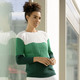 Pullover - Pullover in Color-Blocking, in Größe L(44/46) bis XXL(52/54), in Farbe ECRU-GRÜN-DUNKELGRÜN – Farbe ECRU-GRÜN-DUNKELGRÜN – Ansicht 3
