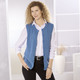 Jacken, Westen & Sets - Strickweste aus Melangegarn – Farbe JEANSBLAU MELIERT – Ansicht 2 Jacken, Westen & Sets - Strickweste aus Melangegarn, in Größe 036 bis 052, in Farbe JEANSBLAU MELIERT – Farbe JEANSBLAU MELIERT – Ansicht 2