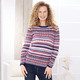 Pullover - Pullover in Garnmix, in Größe L(44/46) bis XXL(52/54), in Farbe KORALLE-MARINE-MULTICOLOR – Farbe KORALLE-MARINE-MULTICOLOR – Ansicht 1