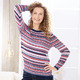Pullover - Pullover in Garnmix, in Größe L(44/46) bis XXL(52/54), in Farbe KORALLE-MARINE-MULTICOLOR – Farbe KORALLE-MARINE-MULTICOLOR – Ansicht 2