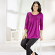 Longshirts - Longshirt mit Zierplättchen in 3 Farben – Farbe FUCHSIA – Ansicht 2 Longshirts - Longshirt mit Zierplättchen in 3 Farben, in Größe 038 bis 056, in Farbe ROYALBLAU – Farbe FUCHSIA – Ansicht 2