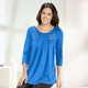 Longshirts - Longshirt mit Zierplättchen in 3 Farben – Farbe ROYALBLAU – Ansicht 1 Longshirts - Longshirt mit Zierplättchen in 3 Farben, in Größe 038 bis 056, in Farbe ROYALBLAU – Farbe ROYALBLAU – Ansicht 1