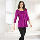 Longshirts - Longshirt mit Zierplättchen in 3 Farben, in Größe 038 bis 056, in Farbe ROYALBLAU – Farbe FUCHSIA – Ansicht 4