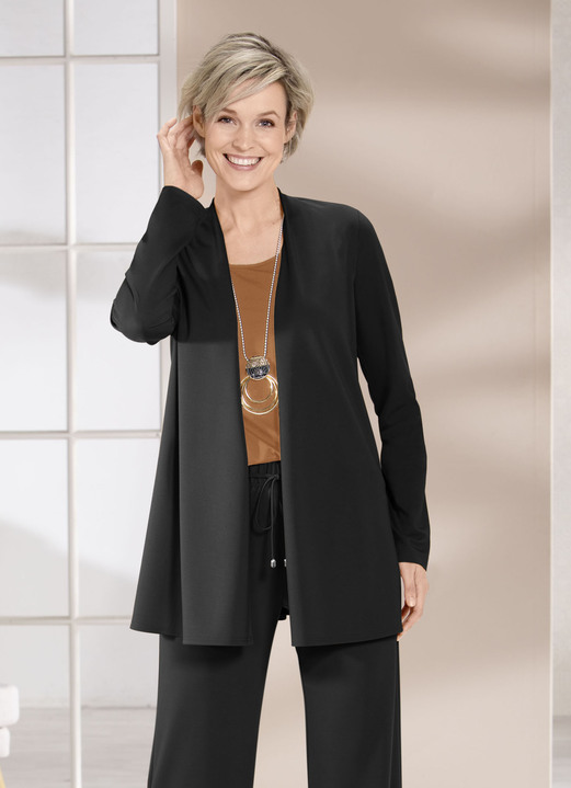 Shirtjacken - Shirtjacke in verschlussloser Form in 4 Farben, in Größe 038 bis 054, in Farbe MARINE Ansicht 7