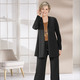Shirtjacken - Shirtjacke in verschlussloser Form in 4 Farben – Farbe SCHWARZ – Ansicht 2 Shirtjacken - Shirtjacke in verschlussloser Form in 4 Farben, in Größe 038 bis 054, in Farbe CAMEL – Farbe SCHWARZ – Ansicht 2