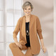 Shirtjacken - Shirtjacke in verschlussloser Form in 4 Farben – Farbe CAMEL – Ansicht 5 Shirtjacken - Shirtjacke in verschlussloser Form in 4 Farben, in Größe 038 bis 054, in Farbe CAMEL – Farbe CAMEL – Ansicht 5
