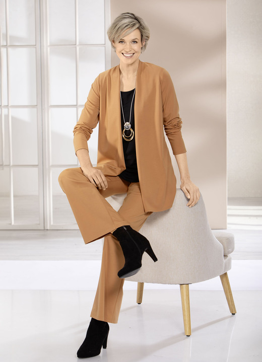 Shirtjacken - Shirtjacke in verschlussloser Form in 4 Farben Ansicht 6 Shirtjacken - Shirtjacke in verschlussloser Form in 4 Farben, in Größe 038 bis 054, in Farbe CAMEL Ansicht 6