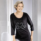 Shirts - Shirt mit edler Strasszier – Farbe SCHWARZ – Ansicht 2 Shirts - Shirt mit edler Strasszier, in Größe 038 bis 052, in Farbe SCHWARZ – Farbe SCHWARZ – Ansicht 2