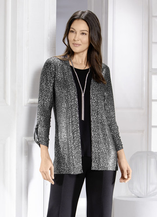 Shirtjacke in verschlussloser Form