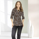 Blusen - Shirtbluse mit Leo-Print – Farbe SCHWARZ-SAND – Ansicht 2 Blusen - Shirtbluse mit Leo-Print, in Größe 036 bis 052, in Farbe SCHWARZ-SAND – Farbe SCHWARZ-SAND – Ansicht 2