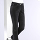 Hosen - Samtweiche Hose in 5-Pocket-Form – Farbe SCHWARZ – Ansicht 3 Hosen - Samtweiche Hose in 5-Pocket-Form, in Größe 017 bis 050, in Farbe SCHWARZ – Farbe SCHWARZ – Ansicht 3