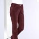 Hosen - Samtweiche Hose in 5-Pocket-Form – Farbe BORDEAUX – Ansicht 3 Hosen - Samtweiche Hose in 5-Pocket-Form, in Größe 017 bis 050, in Farbe SCHWARZ – Farbe BORDEAUX – Ansicht 3