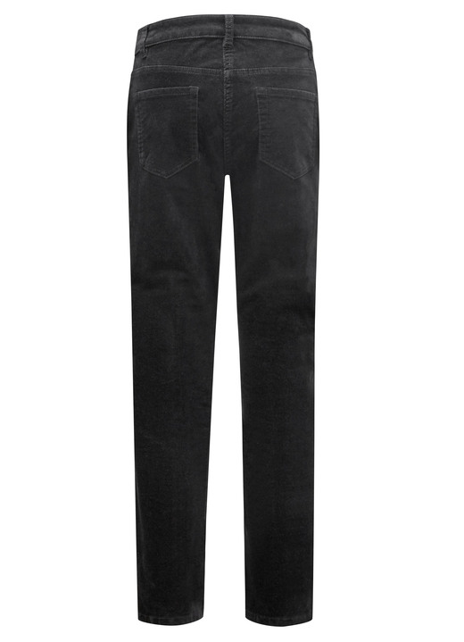 Hosen - Samtweiche Hose in 5-Pocket-Form Ansicht 2 Hosen - Samtweiche Hose in 5-Pocket-Form, in Größe 017 bis 050, in Farbe SCHWARZ Ansicht 2