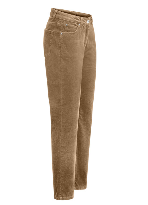 Hosen - Samtweiche Hose in 5-Pocket-Form Ansicht 4 Hosen - Samtweiche Hose in 5-Pocket-Form, in Größe 017 bis 050, in Farbe SCHWARZ Ansicht 4