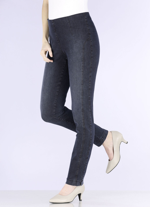 Hosen - Jeans in Schlupfform, in Größe 018 bis 052, in Farbe DUNKELBLAU Ansicht 3