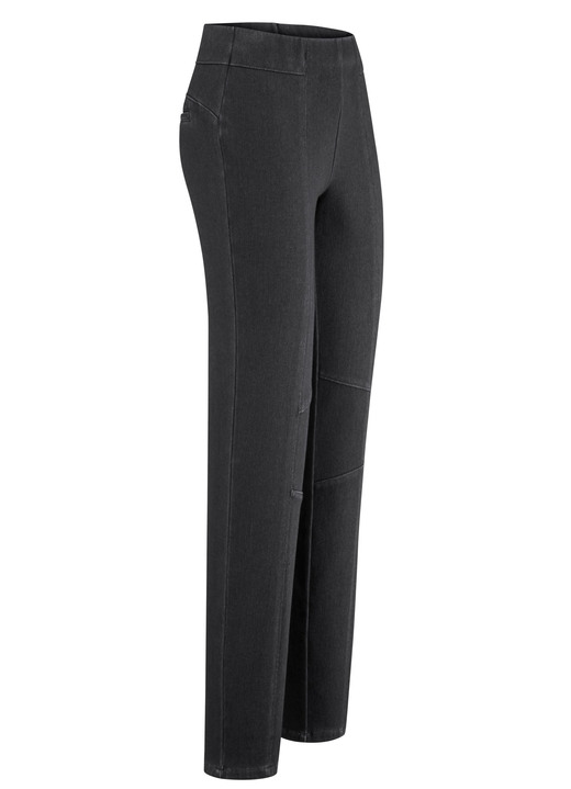 Jeans - Jersey-Hose in Denim-Optik Ansicht 1 Jeans - Jersey-Hose in Denim-Optik, in Größe 018 bis 052, in Farbe SCHWARZ Ansicht 1