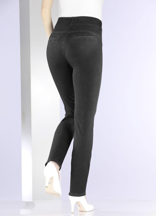 Jeans - Jersey-Hose in Denim-Optik Ansicht 4 Jeans - Jersey-Hose in Denim-Optik, in Größe 018 bis 052, in Farbe SCHWARZ Ansicht 4