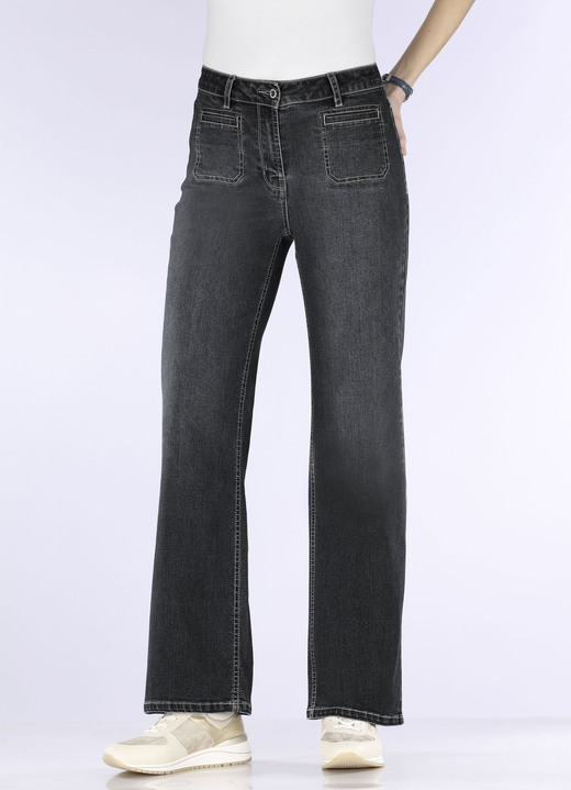 Jeans - Jeans mit modischen Vordertaschen, in Größe 017 bis 050, in Farbe JEANSBLAU Ansicht 7