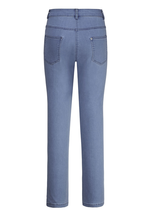 Hosen - Jeans mit schöner Stickerei, in Größe 018 bis 052, in Farbe JEANSBLAU Ansicht 2