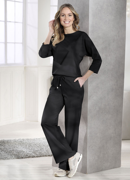 Klaus Modelle - Angesagte Hose in modischer Weite Ansicht 4 Klaus Modelle - Angesagte Hose in modischer Weite, in Größe 018 bis 052, in Farbe SCHWARZ Ansicht 4